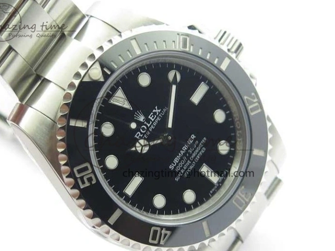 1221 Submariner 114060 No Date Black Ceramic ZZF 904L 1:1 Best Edition on SS Bracelet A Original 2989